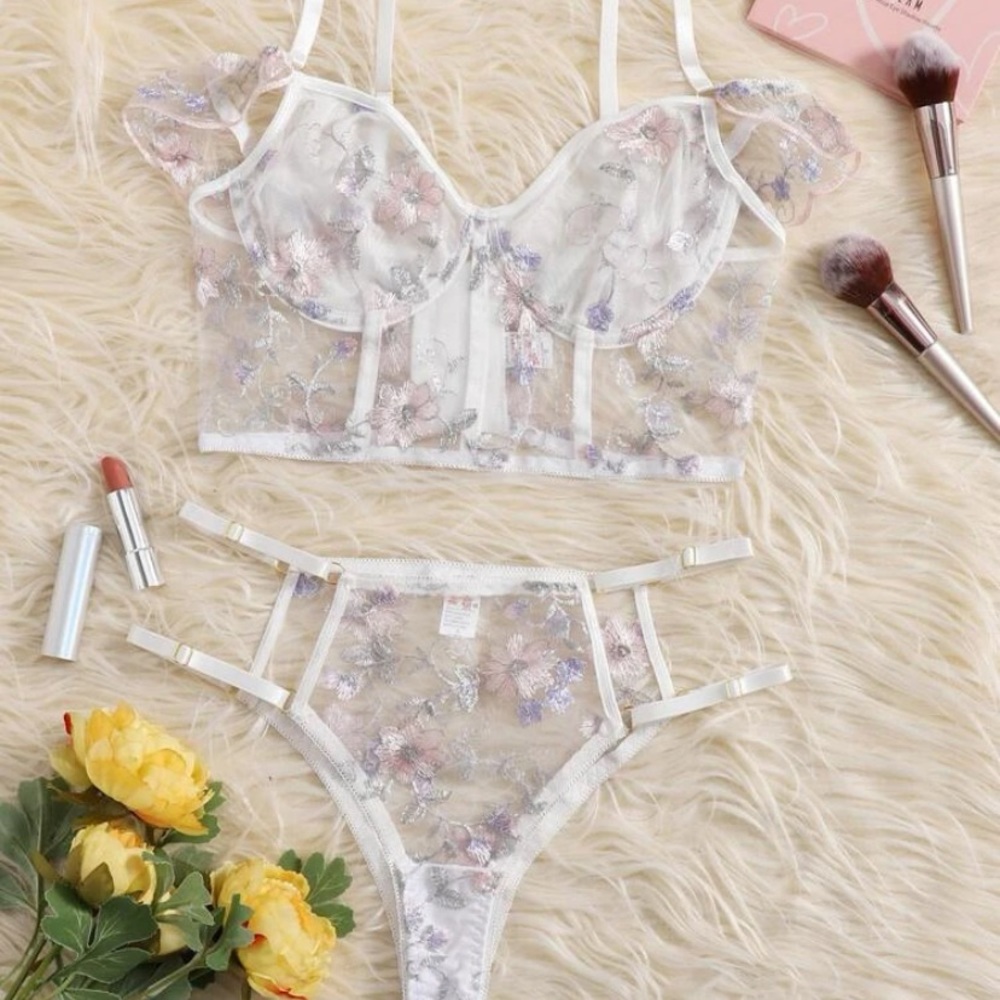 Mesh Bra & Panties Set